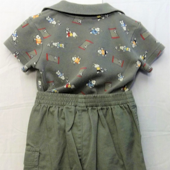 18 Mo Olive Green Onsie & Shorts Set - Picture 2 of 6